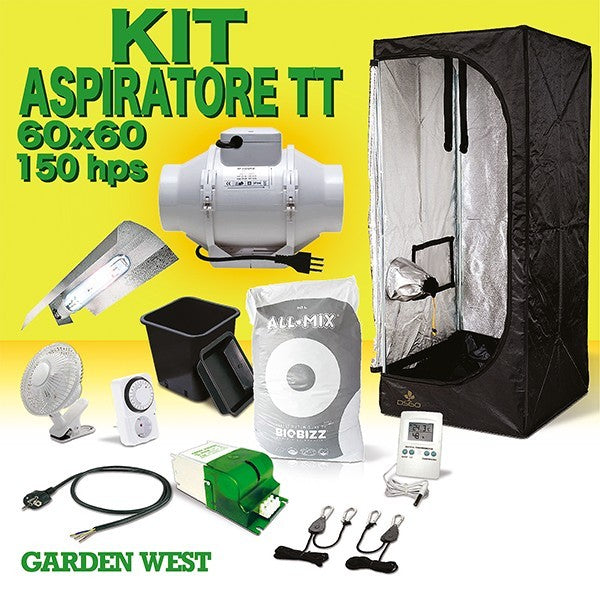 Kit 60x60x160 - 150 w HPS + Aspiratore TT