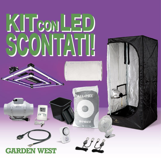 Kit 90x90x178 Con LED ATS PRO 200W Lumatek + Filtro ai carboni attivi